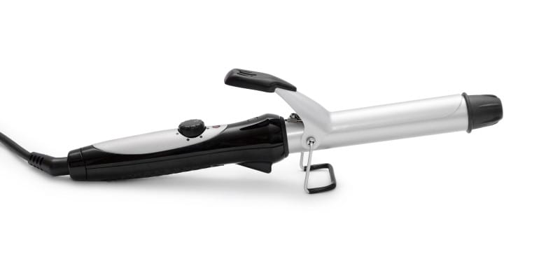 curling iron with spring clamp